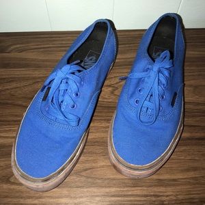 Bright blue Vans classics
